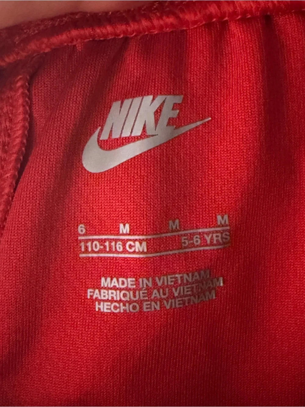 Nike Kids Red Athletic Mesh Shorts with White Logo 6